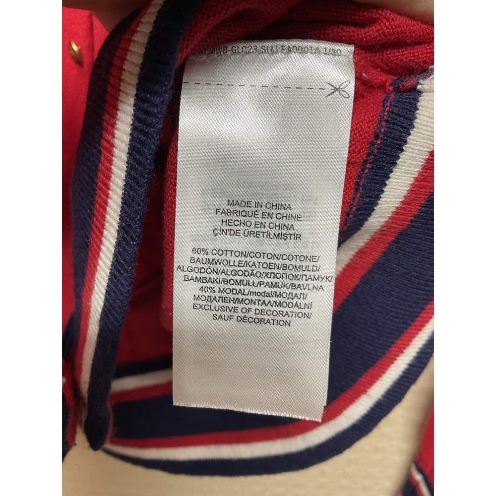 Lauren Ralph Lauren Bullion-Patch‎ Cardigan Embroidered Crest Cardigan Sweater L - Picture 5 of 8